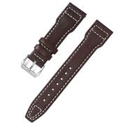 QSYJCCXD 20 mm 21 mm 22 mm Veille de montres en cuir authentique Bambou Bambou Rivets Watch Band pour IWC Mark Pilot Portuyser Watch Band Accessoires