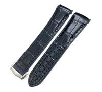 QSYJCCXD 22 mm 21 mm 20 mm Nouveau tissu en nylon Cow Hide Composite Rubberband Band Ajustement pour Omega Seamaster 300 Planet Ocean 600 STRAP WORK