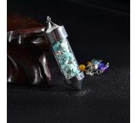 QSYJCCXD 7 Bouteille de gravier en quartz naturel Perle pendentif de pendu- quartz-10pcs