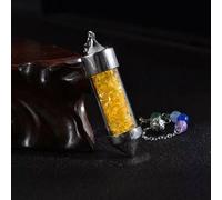 QSYJCCXD 7 Bouteille de gravier en quartz naturel Perle pendentif de pendu- quartz-10pcs