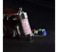 QSYJCCXD 7 Bouteille de gravier en quartz naturel Perle pendentif de pendu- quartz-10pcs