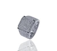 QSYJCCXD Anneau Moisanite Square 14K Gold, célébrer les réalisations, cadeau impressionnant pour les jalons masculins