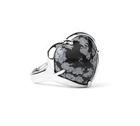 QSYJCCXD Anneau réglable pour WOM, Loved Love Heart Natural Natural Black Flake Flake Floke A réglable OP Knuckle Ring Dinger Joint Rague jointe pour Wom Lady Rls Wedding Valtine's Day Ft