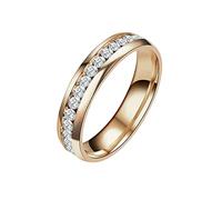 QSYJCCXD Anneaux pour femmes deux rangées d'anneaux de diamant complet des anneaux masculins et des femmes anniversaire de la Saint-Valentin pour les filles