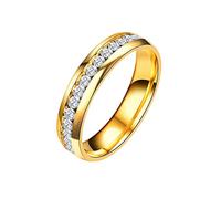 QSYJCCXD Anneaux pour femmes deux rangées d'anneaux de diamant complet des anneaux masculins et des femmes anniversaire de la Saint-Valentin pour les filles