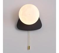 QSYJCCXD Appliques murales, 1 éclairage d'éclair de Suppression de Globe Minimaliste Moderne avec Interrupteur de Traction, Géométrie créative Lampe montée à l'intérieur pour Chambre de Salle de Bain