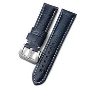 QSYJCCXD Band de montre de 24 mm ajustement pour Pam Panerai Luminor Green Red Blue Cowhide Boucche en acier inoxydable