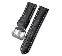 QSYJCCXD Band de montre de 24 mm ajustement pour Pam Panerai Luminor Green Red Blue Cowhide Boucche en acier inoxydable