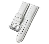 QSYJCCXD Band de montre de 24 mm ajustement pour Pam Panerai Luminor Green Red Blue Cowhide Boucche en acier inoxydable