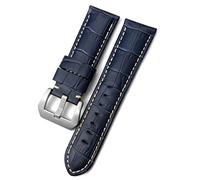 QSYJCCXD Band de montre de 24 mm ajustement pour Pam Panerai Luminor Green Red Blue Cowhide Boucche en acier inoxydable