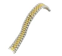 QSYJCCXD Band de montre en acier inoxydable de qualité 20 mm 316L ajusté pour Datejuste 36 mm M126234 Silden Business Golden Business Metal Strap Men