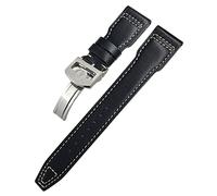 QSYJCCXD Band de montre en cuir authentique de 20 mm pour IWC Big Pilot Watch Mark 18 Spitfire Top Gun Hamilton Cowhide Soft Watch Socle