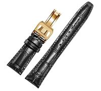 QSYJCCXD Band de montre en cuir Compatible pour les sangles de remplacement IWC Texture d'alligator classique 20 mm 21 mm 22 mm pour IWC Big Pilot Spitfire Gun IW5009 IW3777 RIVETS COWHIDE STRAP