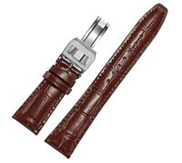QSYJCCXD Band de montre en cuir Compatible pour les sangles de remplacement IWC Texture d'alligator classique 20 mm 21 mm 22 mm pour IWC Big Pilot Spitfire Gun IW5009 IW3777 RIVETS COWHIDE STRAP