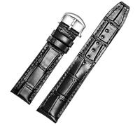 QSYJCCXD Band de montre en cuir Compatible pour les sangles de remplacement IWC Texture d'alligator classique 20 mm 21 mm 22 mm pour IWC Big Pilot Spitfire Gun IW5009 IW3777 RIVETS COWHIDE STRAP