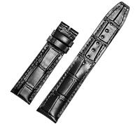 QSYJCCXD Band de montre en cuir Compatible pour les sangles de remplacement IWC Texture d'alligator classique 20 mm 21 mm 22 mm pour IWC Big Pilot Spitfire Gun IW5009 IW3777 RIVETS COWHIDE STRAP