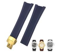 QSYJCCXD Band de montre en silicone en caoutchouc pour pp 5711 5712g nautilus bracelet 25 mm noir brun brun watchband sport sang