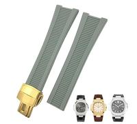 QSYJCCXD Band de montre en silicone en caoutchouc pour pp 5711 5712g nautilus bracelet 25 mm noir brun brun watchband sport sang