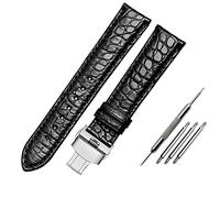 QSYJCCXD Bande de cuir à peau crocodile double face pour toutes les bracelets de montre de bracele
