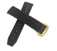 QSYJCCXD Bandoue de montre en caoutchouc 22 mm 20 mm 19 mm 21 mm Slecche de montre pour Omega Speedmaster Heritage Seamaster Silicone étanche Sport Bracelet