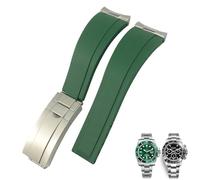 QSYJCCXD Bands de montre en silicone en caoutchouc de 21 mm 21 mm pour Swearner Yacht Master Oysterflex Daytona Watchband Band