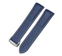 QSYJCCXD Bands de montre en silicone en caoutchouc pour Omega Seamaster 300 Speedmaster Brand Brand Brand Blue Black Orange 20mm 21 mm 22 mm