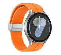 QSYJCCXD Bangle d'origine en silicone pour Galaxy Watch 6 Cassic 43 mm 47 mm 5pro 45 mm Watch Fe 4 5 6 7 40 44 mm Bracelet de boucle magnétique Bracelet