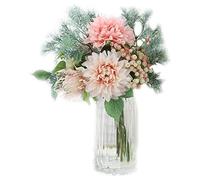 QSYJCCXD Bouquet de fleurs artificielles en soie d'hortensia Gypsophile de 40 cm pour décoration de mariage ou de maison