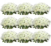 QSYJCCXD Bouquet de Fleurs séchées Exotique Roses attrayantes, 100 Fleurs artificielles, adaptées à la pièce maîtresse de Table de Table de Mariage de la Cuisine de Mariage (Pas de Vase) (Jaune)