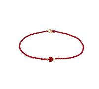 QSYJCCXD Bracelet de cheville en corde rouge pour femme - Tissé à la main - Perles de transfert - Accessoires de pied (couleur photo B)