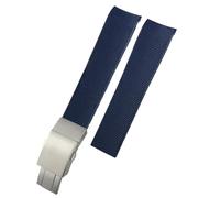 QSYJCCXD Bracelet de montre en caoutchouc 19 mm, 20 mm, 21 mm, bracelet en silicone pour Hydroconquest L3 781 782 VHP Bracelets de montre Noir Bleu, 20 mm