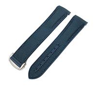 QSYJCCXD Bracelet de montre en caoutchouc nylon 19 mm 20 mm 21 mm 22 mm pour Omega Seamaster 300 AT150 Speedmaster 8900 PlanetOcean Bracelet en cuir, 21mm