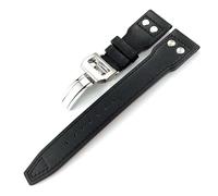 QSYJCCXD Bracelet de montre en cuir de veau véritable 21 mm 22 mm Convient pour IWC Big Pilot IW5009 IW5103 Bracelet de montre à clou, 22mm