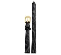 QSYJCCXD Bracelet de montre en cuir véritable pour femme 6 mm 8 mm 10 mm 12 mm Bracelet de montre en cuir lézards petites montres-bracelets boucle ardillon de ceinture (couleur : boucle dorée marron