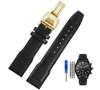 QSYJCCXD Bracelet de montre en cuir véritable pour IWC Pilots Little Prince Male Mark 18 Big Fly Portugal Bracelet de montre doux et confortable 20 mm, 21mm