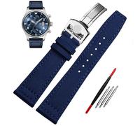 QSYJCCXD Bracelet de montre en nylon haute densité pour IWC IW377724 IW371614 - 20 mm, 21 mm, 22 mm - Noir - Armée bleue, 21mm