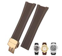 QSYJCCXD Bracelet de montre étanche en caoutchouc et silicone pour homme Nautilus 25 mm