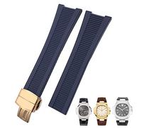 QSYJCCXD Bracelet de montre étanche en caoutchouc et silicone pour homme Nautilus 25 mm