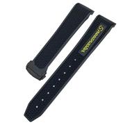 QSYJCCXD Pour Omega 326 Watch Strap 300 Black Sport Bracelet Silicone Soft Watchband 19 mm 21 mm 20 mm Bandoures