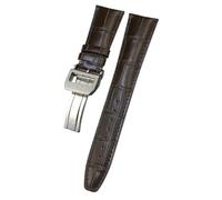 QSYJCCXD Bracelet de surveillance en cuir de vache pour montre IWC Big Pilot's Watches Portofino Portugieser en cuir véritable 20 mm, 21 mm, 22 mm, Marron argenté 1, 21mm