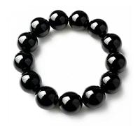QSYJCCXD Bracelet d'étirement en cristal de pierre de pierre de pierre précieuse de Tourmaline noire de 8 mm Black 8 mm