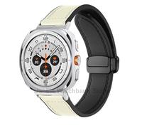 QSYJCCXD Bracelet en silicone en cuir pour Galaxy Watch Ultra 47mm Magnetic Band Sports Sprpe pour Watch Ultra7 47mm pas de bandes de montre