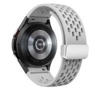 QSYJCCXD Bracelet en silicone pour Galaxy Watch 7 6 5 4 40 mm 44 mm 5pro 45 mm Band 6 Classic 43 mm 47 mm sans espace pour le bracelet, Gris clair - S, Watch 4 5 6 7 40MM