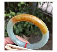 QSYJCCXD Bracelet jadéite glace Kind Round Rody Color Taille de 11 mm Jade Brangles à redire (59-60 mm)