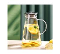 QSYJCCXD Classic Grande capacité Verre Mémoins ménagers de Fruits de Fruit avec Manche à thé Set de thé 1800 ML / 63,4 oz faciles à Utiliser