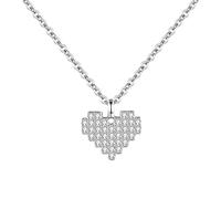 QSYJCCXD Collier Femme, Collier Femme Coeur Noël Saint Valentin Femme Fille Bague Cubique, Cubique