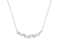 QSYJCCXD Collier Moisanite 18K en or, tour de cou de style Smile, pièce de bijoux élégante pour femmes