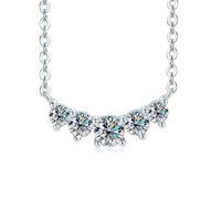 QSYJCCXD Collier pendentif Moissanite pour les femmes D Couleur des cadeaux pendentifs à 5 pierres