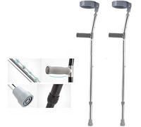 QSYJCCXD Cruquages Avant-Bras béquiers Non glissants réglables, Quatre Pieds de Marche Stick Old Man Walking Aid Régulation évolutive