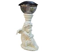 QSYJCCXD Décoration de la Statue d'ange Solaire, Statue de chérubs solaires du Jardin LED, Figurines d'ange en résine Antique, pour terrasse en Salle